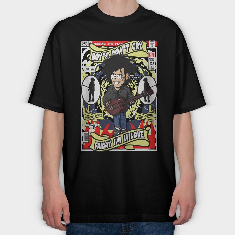 The Cure Rockstar, Tricou Oversize Barbati (Unisex)