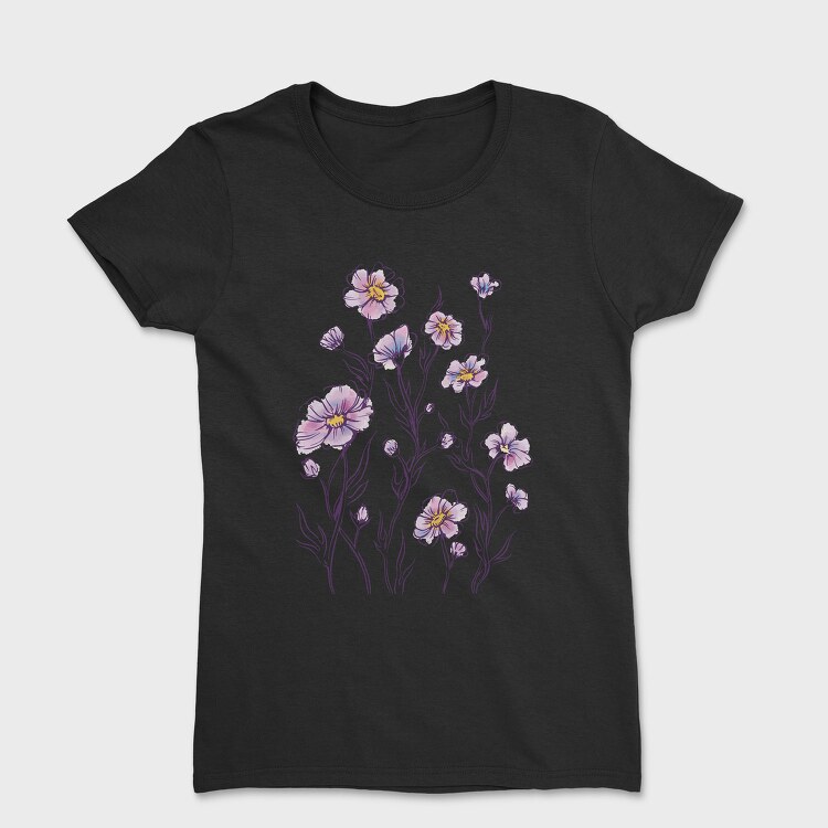 Flowers Watercolor Tote, Tricou Femei