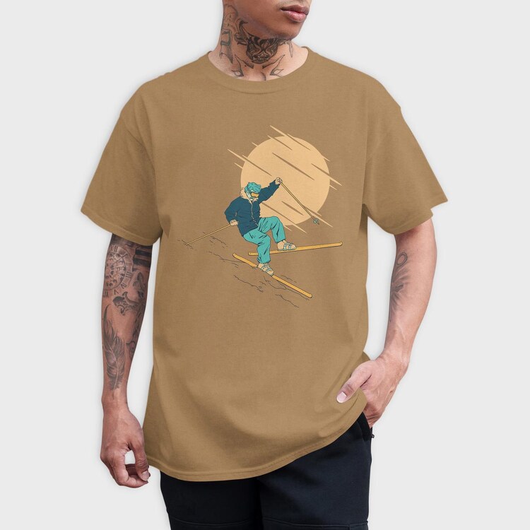 Skier Falling, Tricou Barbati (Unisex)