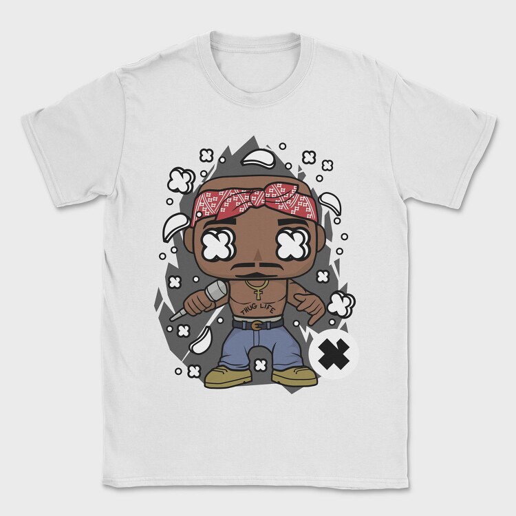Thug Life Rapper, Tricou Barbati (Unisex)