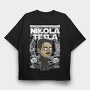 Teslas Future Vision, Tricou Oversize Barbati (Unisex)