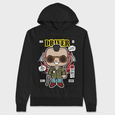 Taxi Driver Pop Art, Hanorac Oversize Barbati (Unisex)