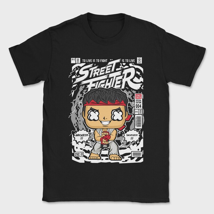Street Fighter Pop Art, Tricou Barbati (Unisex)