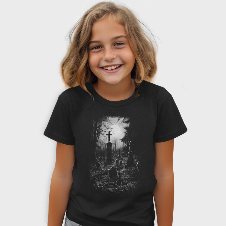 Old Graveyar Monochrome, Tricou Copii