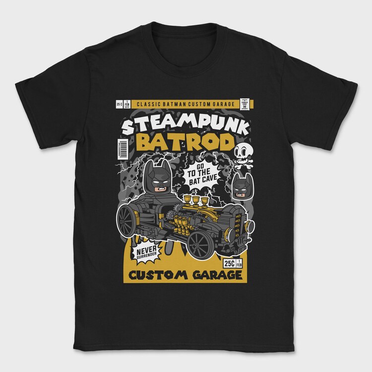 Steampunk Batmobile, Tricou Barbati (Unisex)