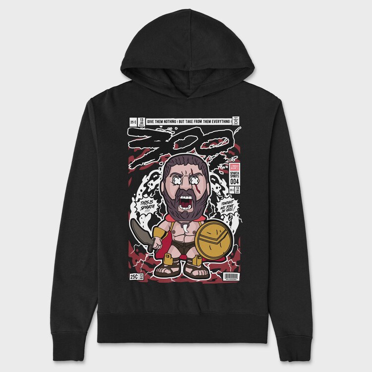 Sparta Warrior Roar, Hanorac Oversize Barbati (Unisex)