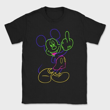 Mickey Mouse Colorful Lines Urban Art 99, Tricou Barbati (Unisex)