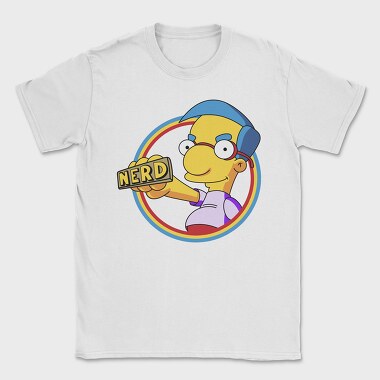 Nerd Simpson Headphones Nerd Tag, Tricou Barbati (Unisex)