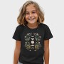 Moon Phases Dark Flowers, Tricou Copii