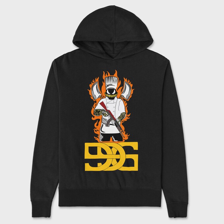 Flame Chef, Hanorac Oversize Barbati (Unisex)