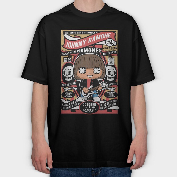 Ramones Rock Revival, Tricou Oversize Barbati (Unisex)