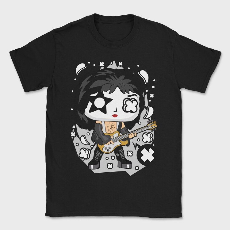 Rockstar Guitar Chibi, Tricou Barbati (Unisex)