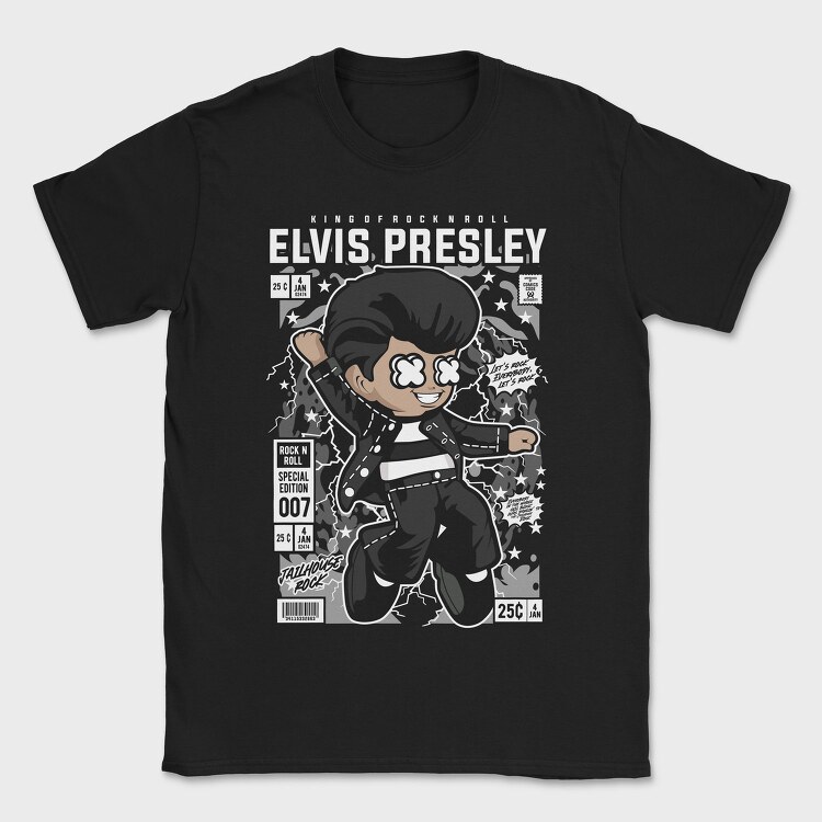 Rockstar Elvis Comic, Tricou Barbati (Unisex)