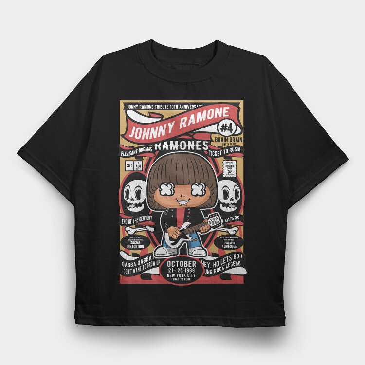 Ramones Rock Revival, Tricou Oversize Barbati (Unisex)