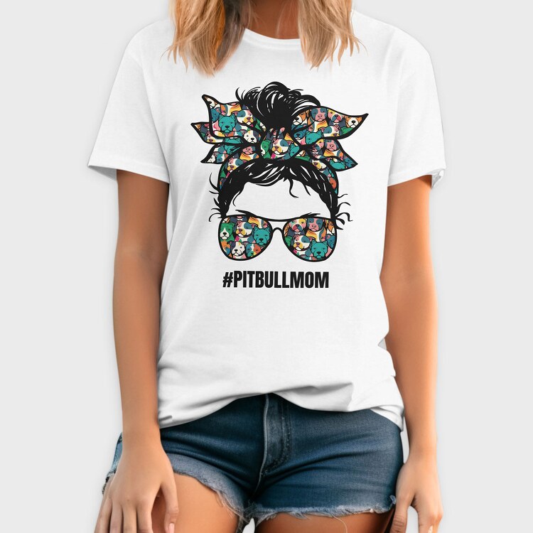 Pitbull Mom, Tricou Barbati (Unisex)