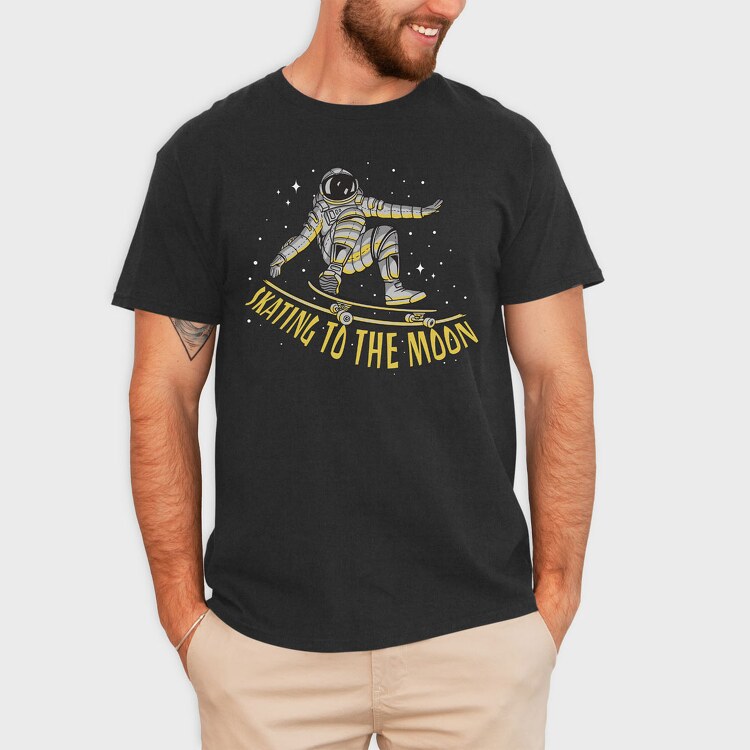 Skating to the Moon, Tricou Barbati (Unisex)
