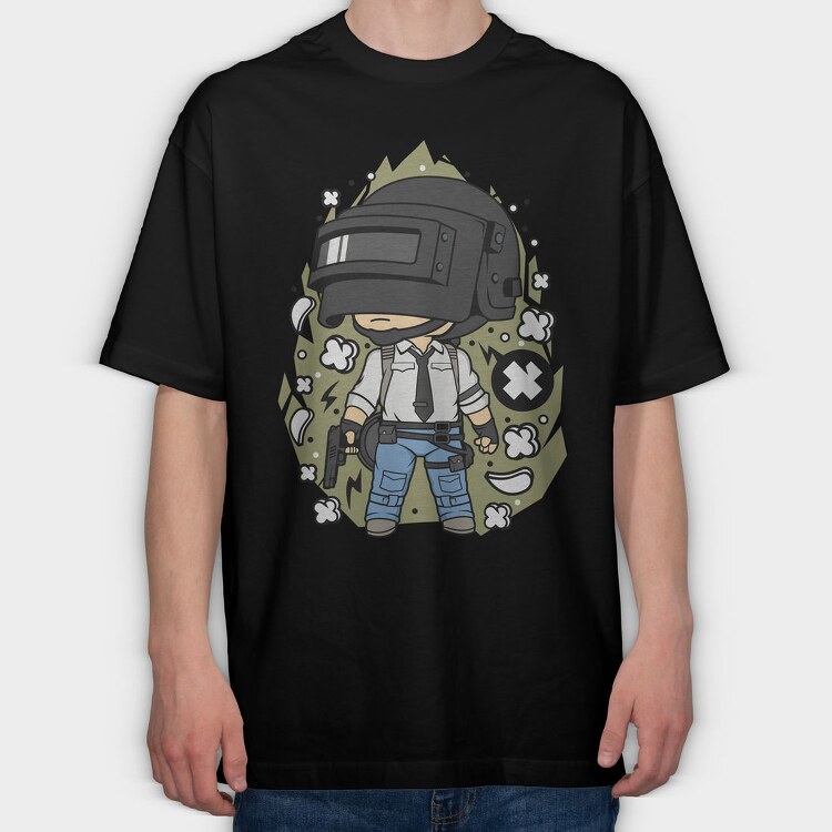 Pumpkin Battle Knight, Tricou Oversize Barbati (Unisex)