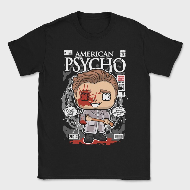 Psycho Horror Chibi, Tricou Barbati (Unisex)