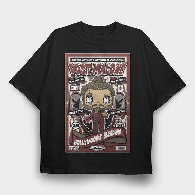 Post Malone Rockstar, Tricou Oversize Barbati (Unisex)