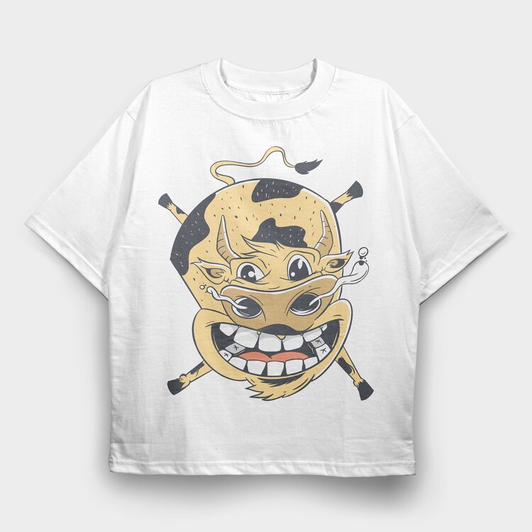 Flying Cow, Tricou Oversize Barbati (Unisex)