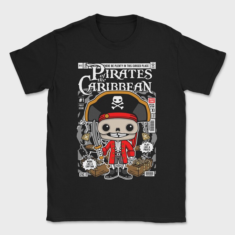 Pirate Captain Treasure Hunt, Tricou Barbati (Unisex)