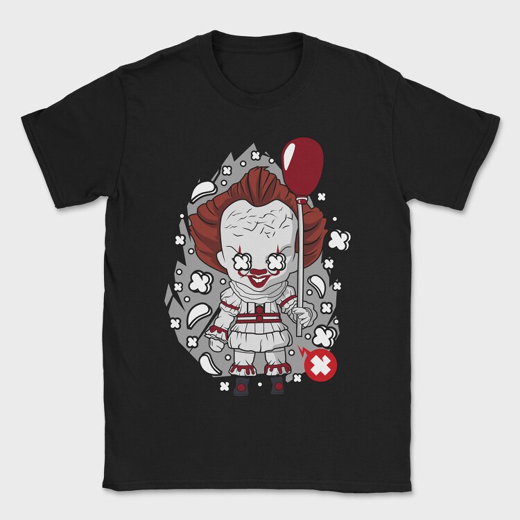 Pennywise Clown Balloon, Tricou Barbati (Unisex)