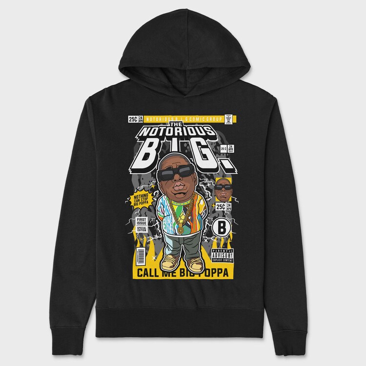 Notorious Big Poppa, Hanorac Oversize Barbati (Unisex)