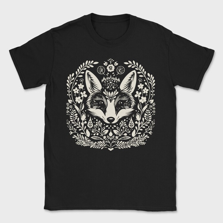 Folksy Fox Lonocut, Tricou Barbati (Unisex)