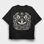 Folksy Fox Lonocut, Tricou Oversize Barbati (Unisex)