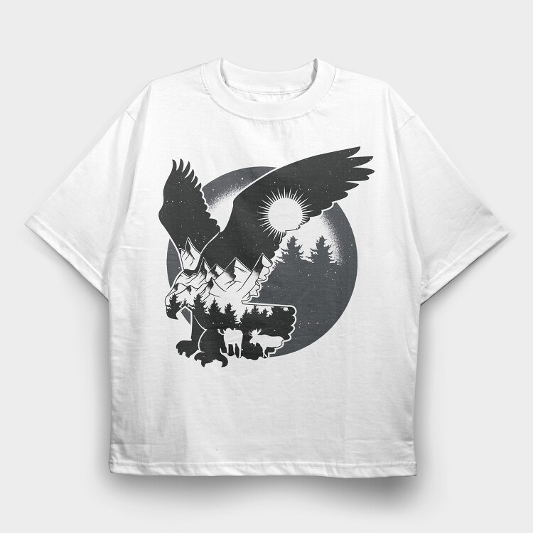 Forest Eagle, Tricou Oversize Barbati (Unisex)