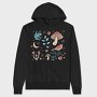 Forest Elements Mushroom Bird Frog, Hanorac Oversize Barbati (Unisex)