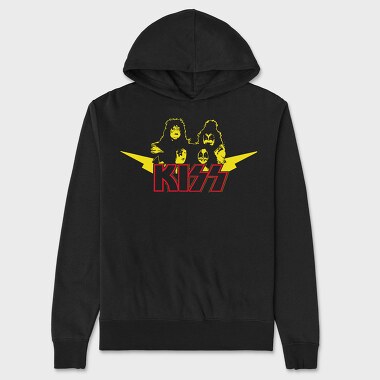 Kiss Rock Band, Hanorac Oversize Barbati (Unisex)
