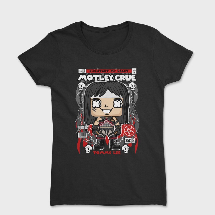 Motley Crue Pop Art, Tricou Femei