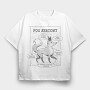 Fox Anatomy Cute Tote, Tricou Oversize Barbati (Unisex)
