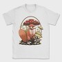 Fox And Mushrooms Cottagecore, Tricou Barbati (Unisex)
