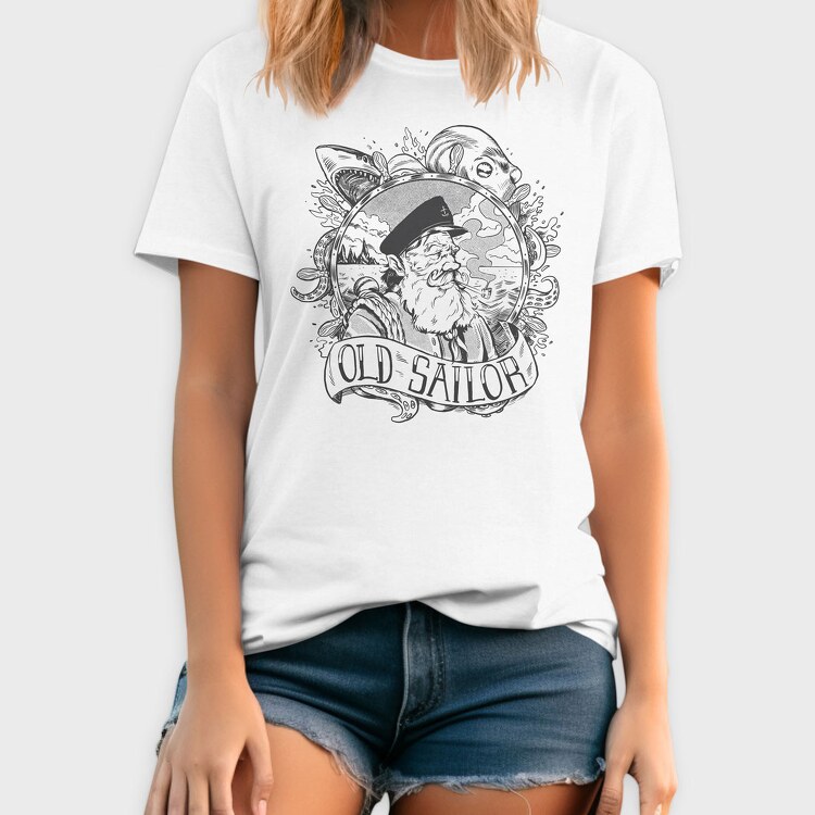 Old Sailor Black, Tricou Barbati (Unisex)