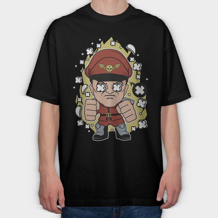 Military Punk Warrior, Tricou Oversize Barbati (Unisex)