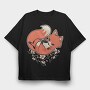 Fox Sakura, Tricou Oversize Barbati (Unisex)