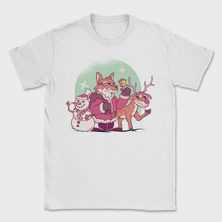 Fox Santa Christmas, Tricou Barbati (Unisex)