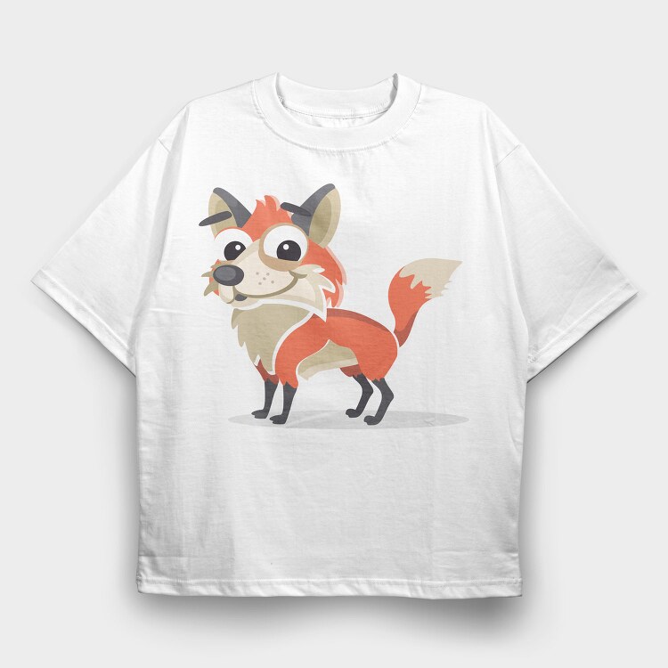 Fox Tail Twist, Tricou Oversize Barbati (Unisex)