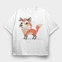 Fox Tail Twist, Tricou Oversize Barbati (Unisex)