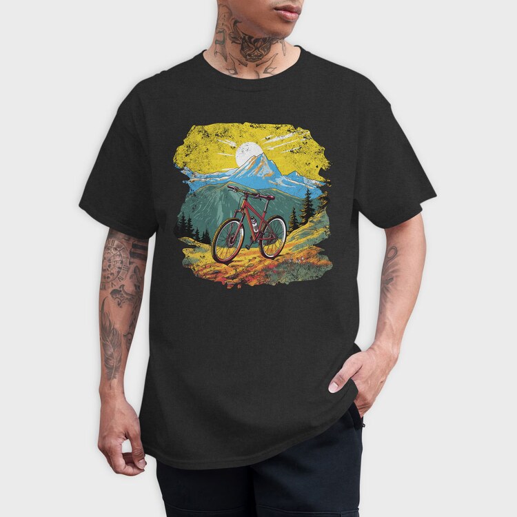 Mountain Bike Sun, Tricou Barbati (Unisex)