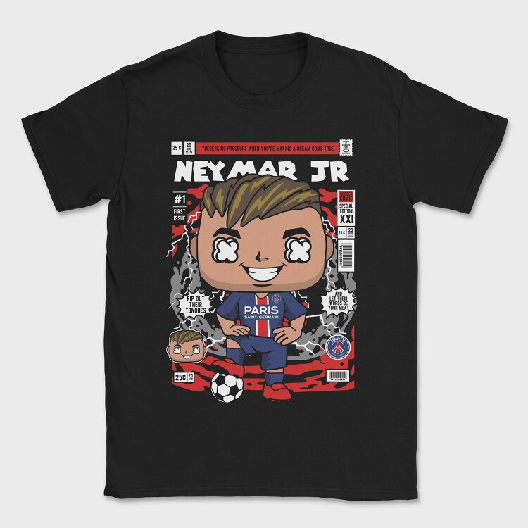 Neymar Jr Comic Style, Tricou Barbati (Unisex)