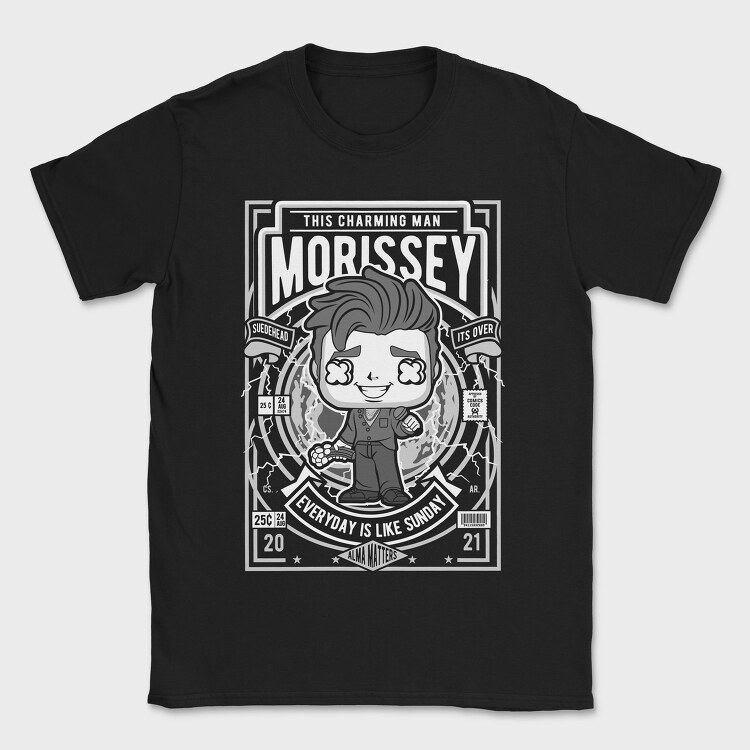 Morrissey Comic Chibi, Tricou Barbati (Unisex)