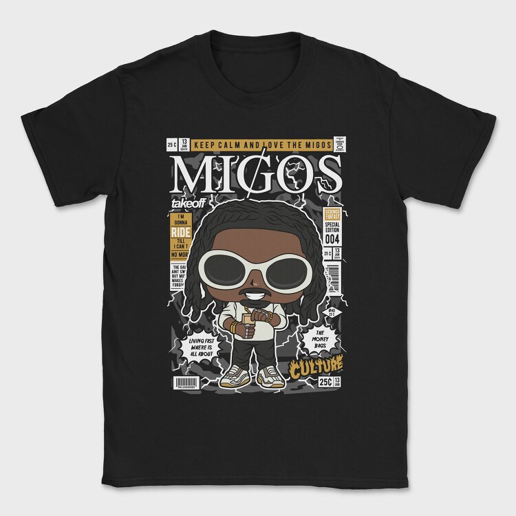 Migos Comic Culture, Tricou Barbati (Unisex)