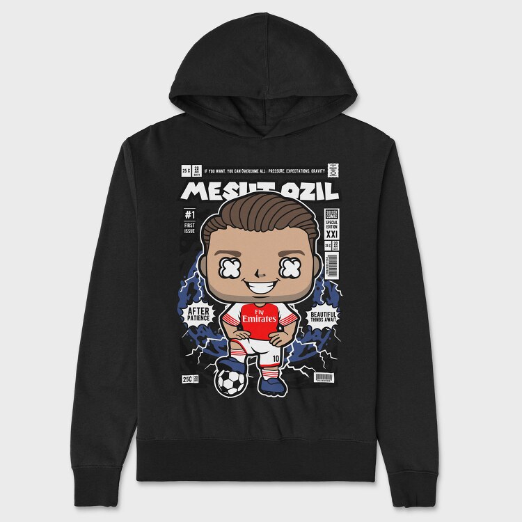 Mesut Ozil Comic, Hanorac Oversize Barbati (Unisex)