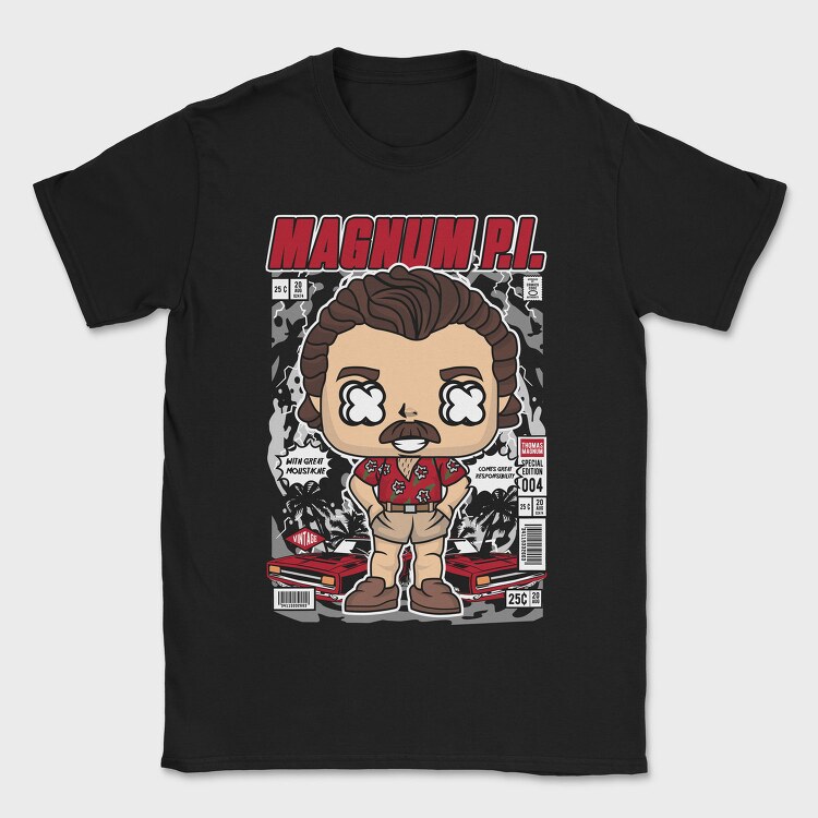 Magnus Mustache Man, Tricou Barbati (Unisex)