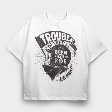 Born to ride, Tricou Oversize Barbati (Unisex)