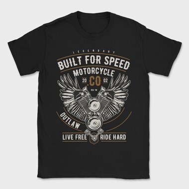 Built For Speed Motorcycle, Tricou Barbati (Unisex)