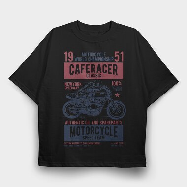 Caferacer Classic Race, Tricou Oversize Barbati (Unisex)